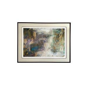 Starlie Sokol Hohne Mixed Media Abstract Expressionist Painting Framed